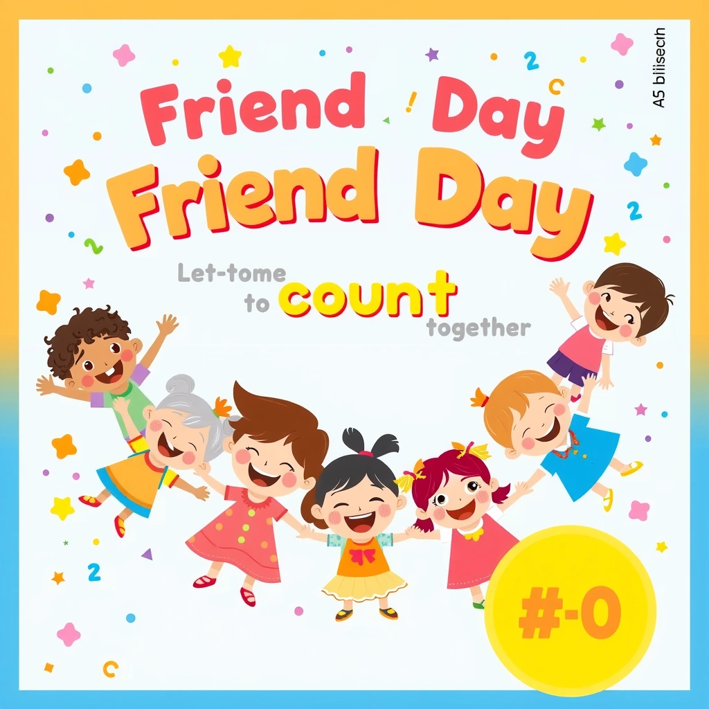 Plakat "Dzień Przyjaciela — Liczymy razem" - Materiały - Dzień Przyjaciela